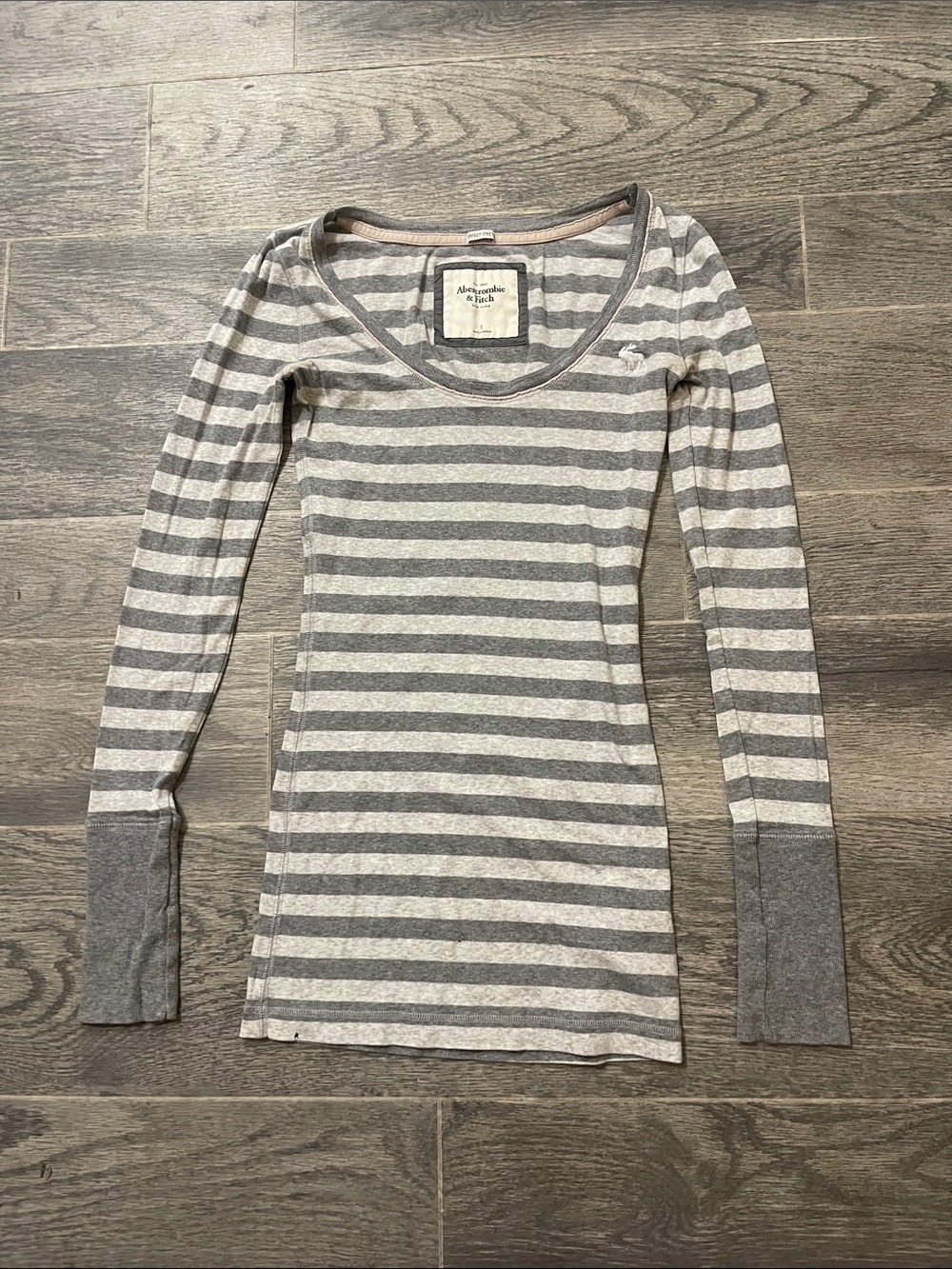 Vintage Abercrombie & Fitch Henley Striped Long Sleeve